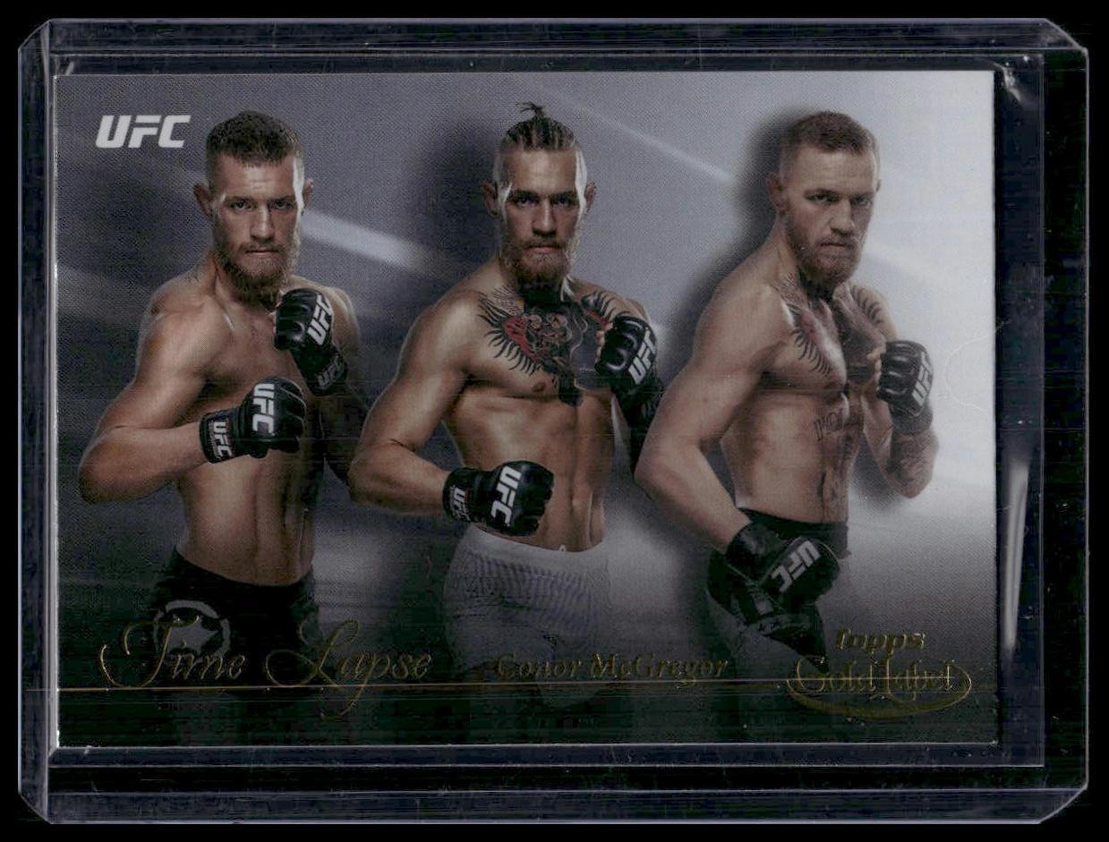 Conor McGregor #TL-1 Ufc Cards 2024 Topps Gold Label UFC Time Lapse trading card — raw and PSA graded price guide