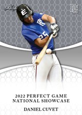Daniel Cuvet 10 ct lot 2022 Leaf Perfect Game Nike All American Rookies