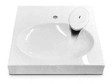 Fiberglass Sink 60x60 cm for Washing Machine Acrylic Compact Bathroom Washbasin