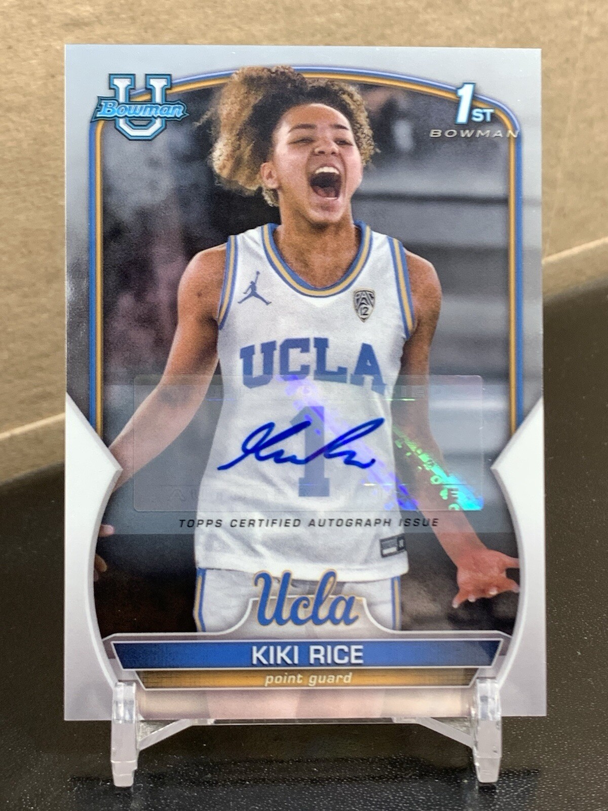 2022-23 Bowman Chrome University Kiki Rice 1st Bowman Auto UCLA