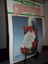 Bucilla Christmas Goose Plastic Canvas Doorstop