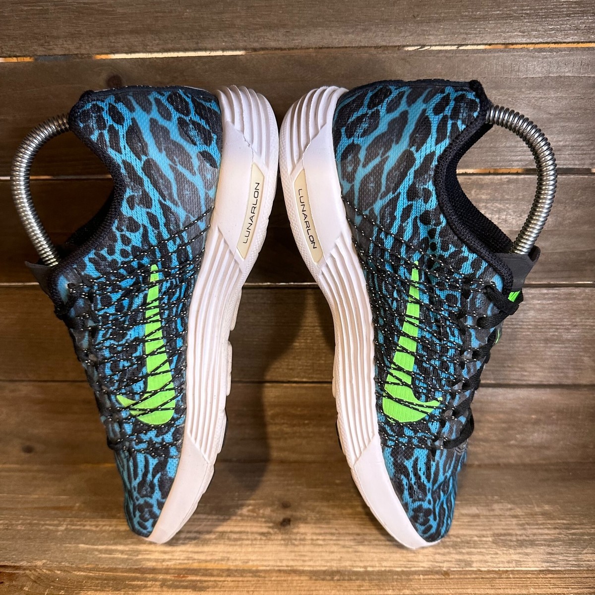 Womens Nike Lunaracer 3 Blue Leopard Print Athletic Running