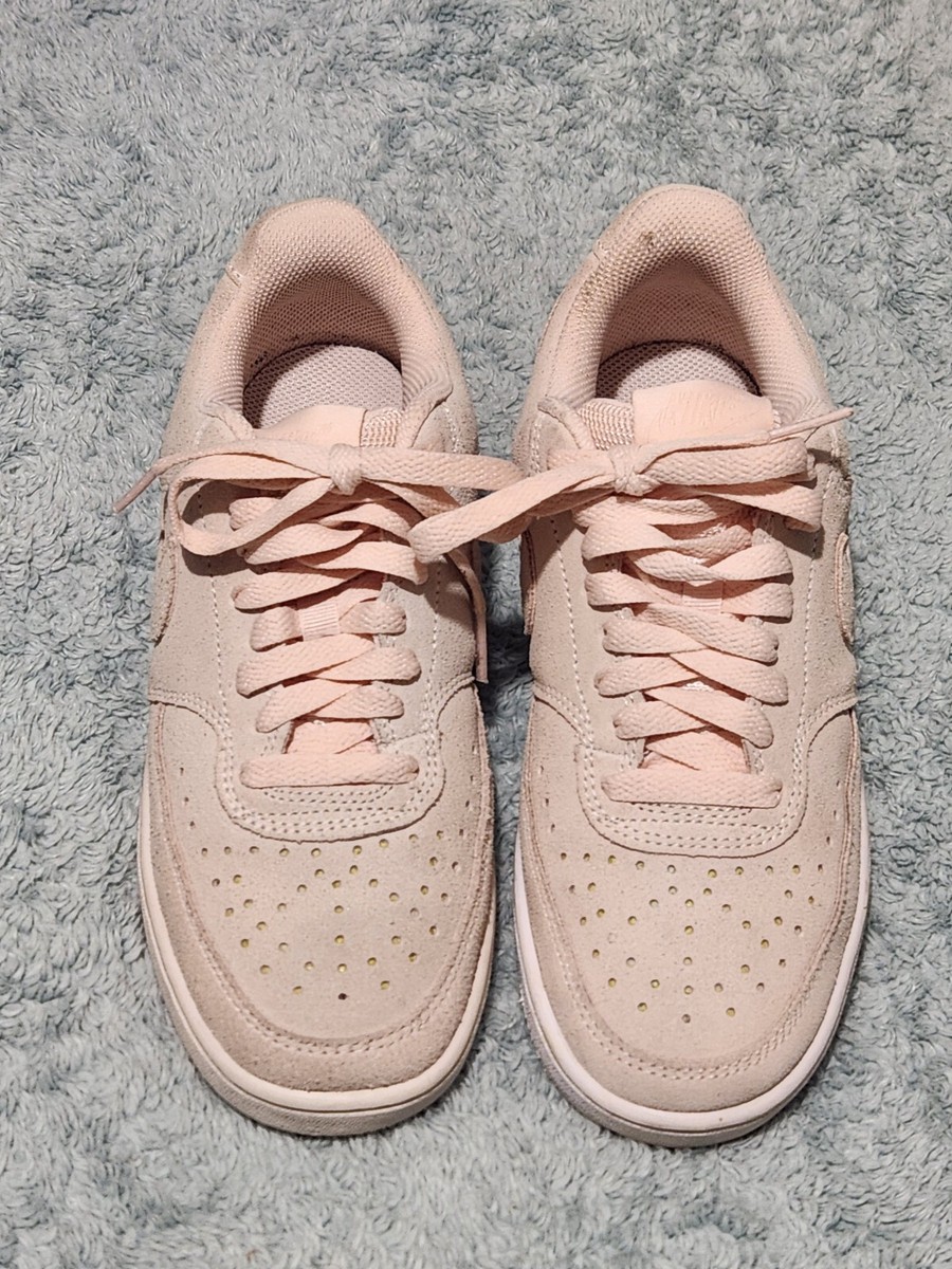 Nike Court Vision Low Orange Pearl Pink Suede Sneakers Womens Size 6  DH0253-800 | eBay