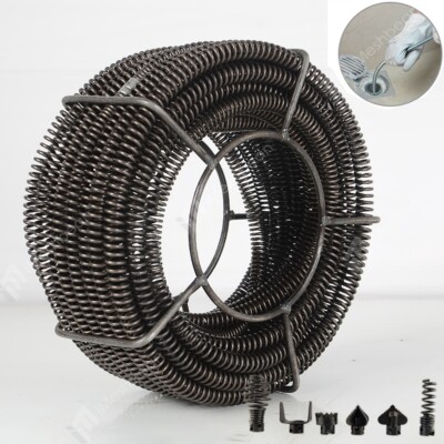 45' x 5/8'' Sectional Pipe Drain Cleaning Cable Sewer Cable fits RIDGID