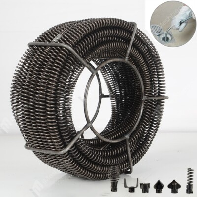 #ad 45#x27; x 5 8quot; Sectional Pipe Drain Cleaning Cable Sewer Cable fits RIDGID $65.99