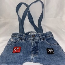 Vintage OshKosh B'Gosh Purse Bag Denim Blue Jean University Of Georgia Patches