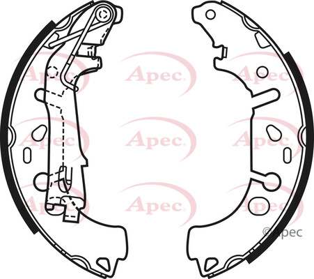 APEC REAR BRAKE SHOE SET FOR CITROËN FIAT OPEL PEUGEOT VAUXHALL ADAM BIPPER BIPP