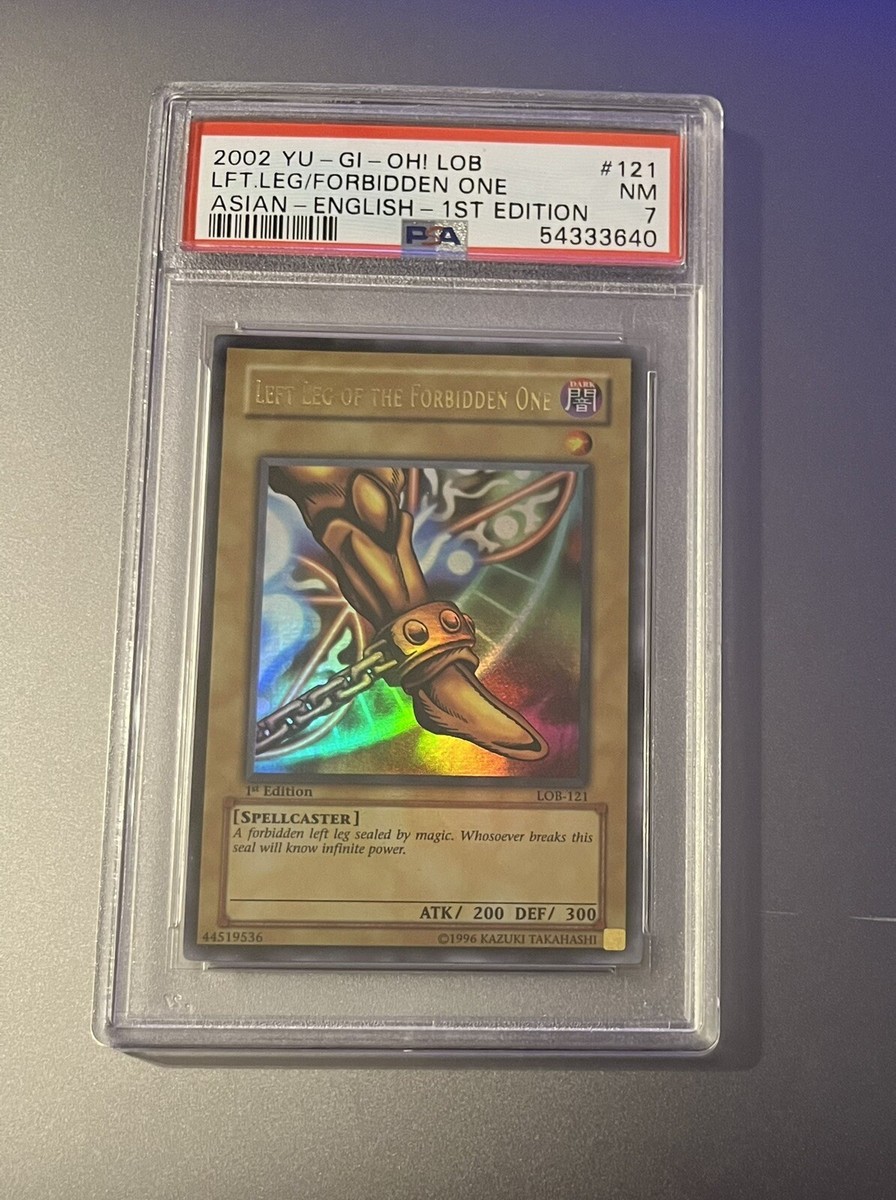 2002 Yu-Gi-Oh! Exodia Left Leg LOB Asian - English 1st Edition PSA
