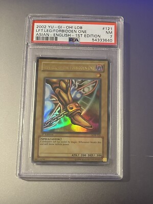 遊戯王 LOB 1st 左腕 旧アジア PSA 9 2002 Yu-Gi-Oh! Exodia Left Leg LOB Asian - English 1st Edition PSA