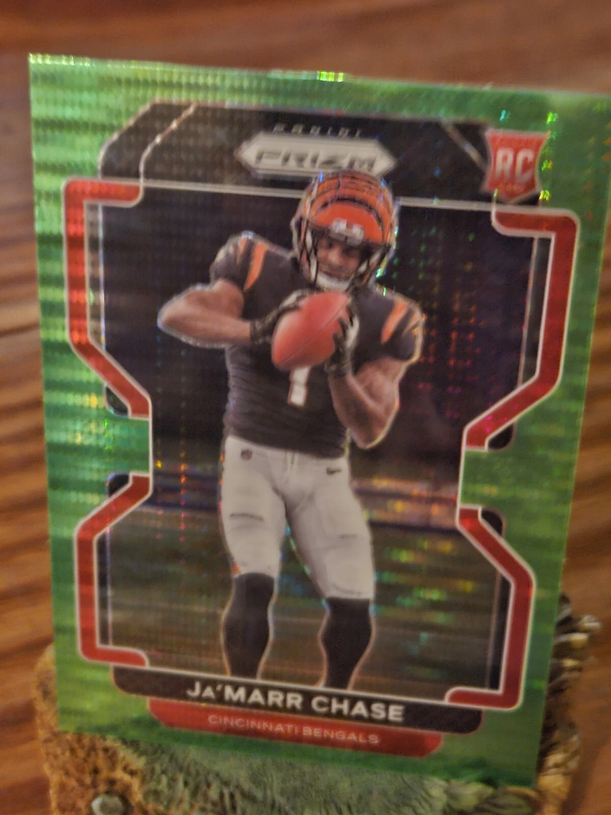 🔥2021 Panini Prizm Ja’Marr Jamarr Chase Green Pulsar Prizm SP Rookie RC #337