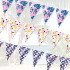 Fun Party Bunting Birthday Outdoor Garden Bride Baby summer Floral  15 Flags