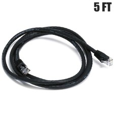 5FT Cat5E RJ45 Network LAN Ethernet UTP Patch Cable Stranded Copper Wire Black