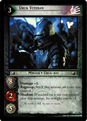 1x  Uruk Veteran - 4U201 - Foil Near Mint The Two Towers