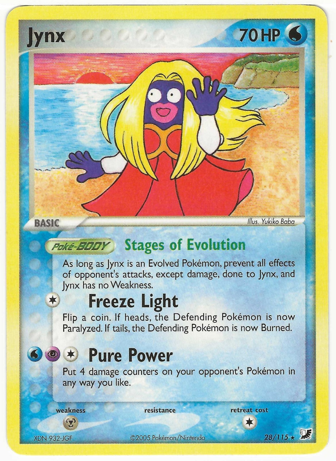 Pokemon Jynx Unseen Forces Rare 28/115 LP