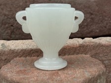 Raro Vecchio Vintage Unico Milky Vetro Coppa / Vaso Bottiglia/Barattolo, No Lid
