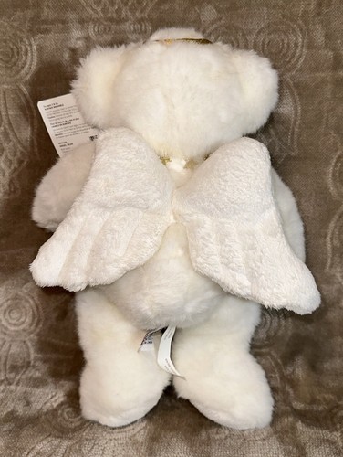 Bambola giocattolo imbottita animale Ganz bianco orso angelo 10 pollici peluche nuova con etichette - Foto 2 di 16