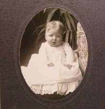 Victorian Antique Cabinet Card Photo of a Young Infant, Child, Kid