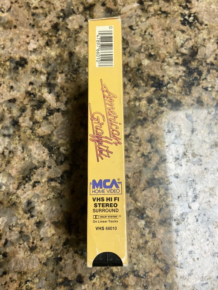 Vintage American Graffiti Original 1985 Release VHS Cassette Tape Side Barcode Foto 4 de 4