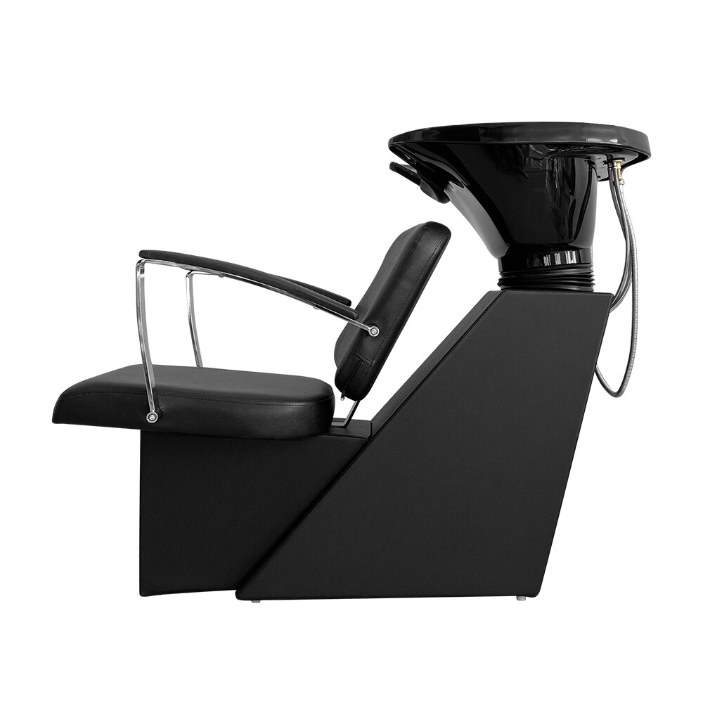 Unidades de lavado a contracorriente de peluquería salón silla de lavado de cabello champú tazón fregadero con lavabo