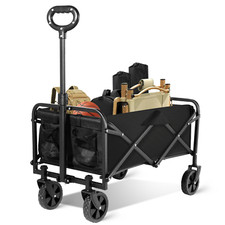 Collapsible Heavy Duty Beach Wagon Cart Folding Utility Outdoor Camping Garden