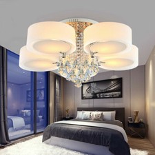 Kristall Kronleuchter Wohnzimmer Pendelleuchte RGB LED Deckenlampe 5-Flammig