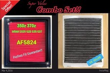 Engine & Cabin Air Filter for Infiniti Q40 Q60 QX50 G25 G35 EX35 AF5824&C25870C