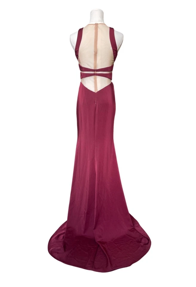 Vestido de graduación transparente vintage Y2K talla S malla vampiro oscuro hada tiras gótico largo Foto 4 de 4