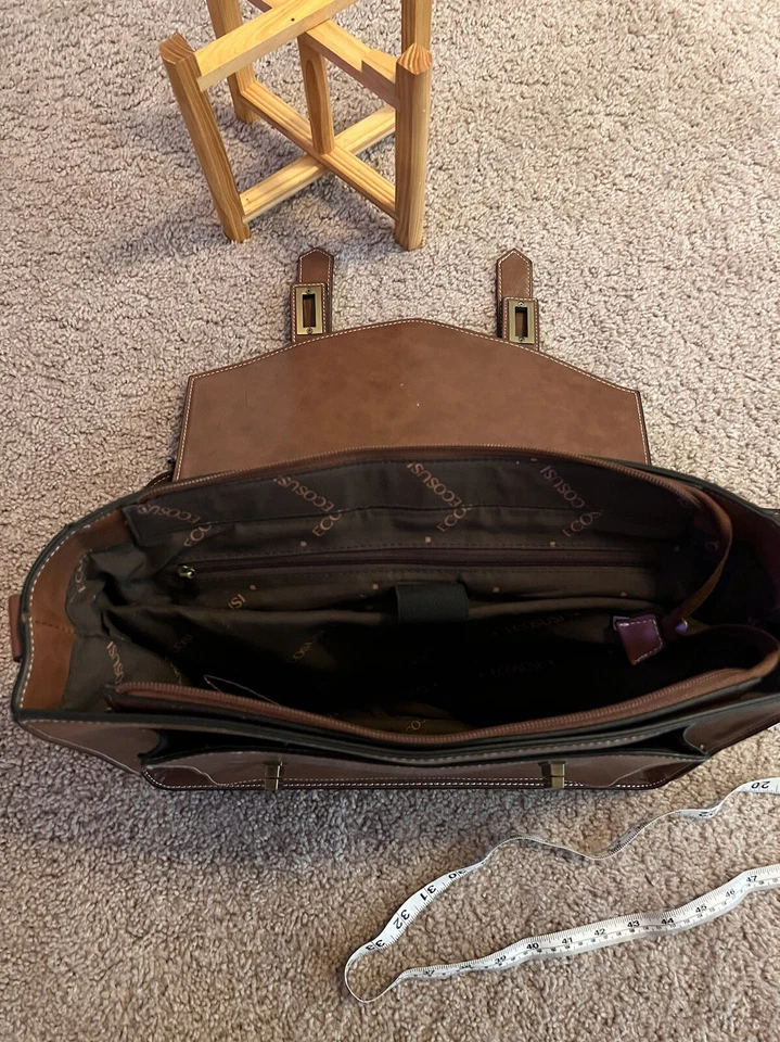 Maletín de cuero sintético para mujer Ecosusi convertido en bolso de hombro y mochila Foto 4 de 4