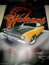 WARRANT AUTHENTIC SIGNED/AUTOGRAPHED 12X18 POSTER  ENTIRE BAND ROBERT MASON