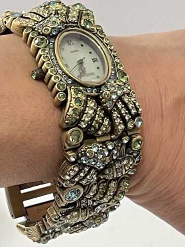 Heidi Daus Designer Pave Jeweled Jammed Sealife Wristwatch Multicolor