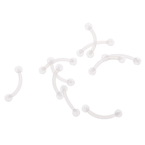 10 Pieces Curved Bend Acrylic 18g