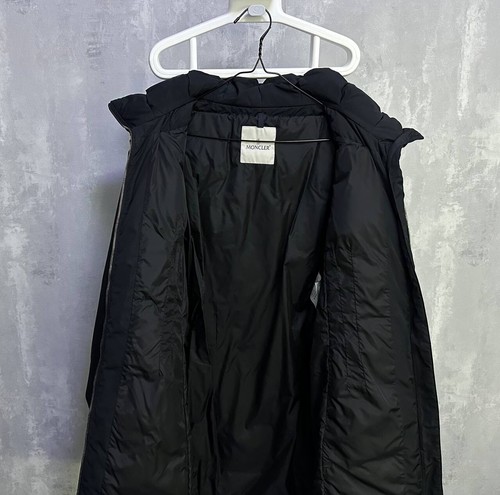 Moncler Renne Giubbotto Piumino Lungo Piumino Giacca Donna Taglia 4 (Large) Nero - Foto 9 di 13