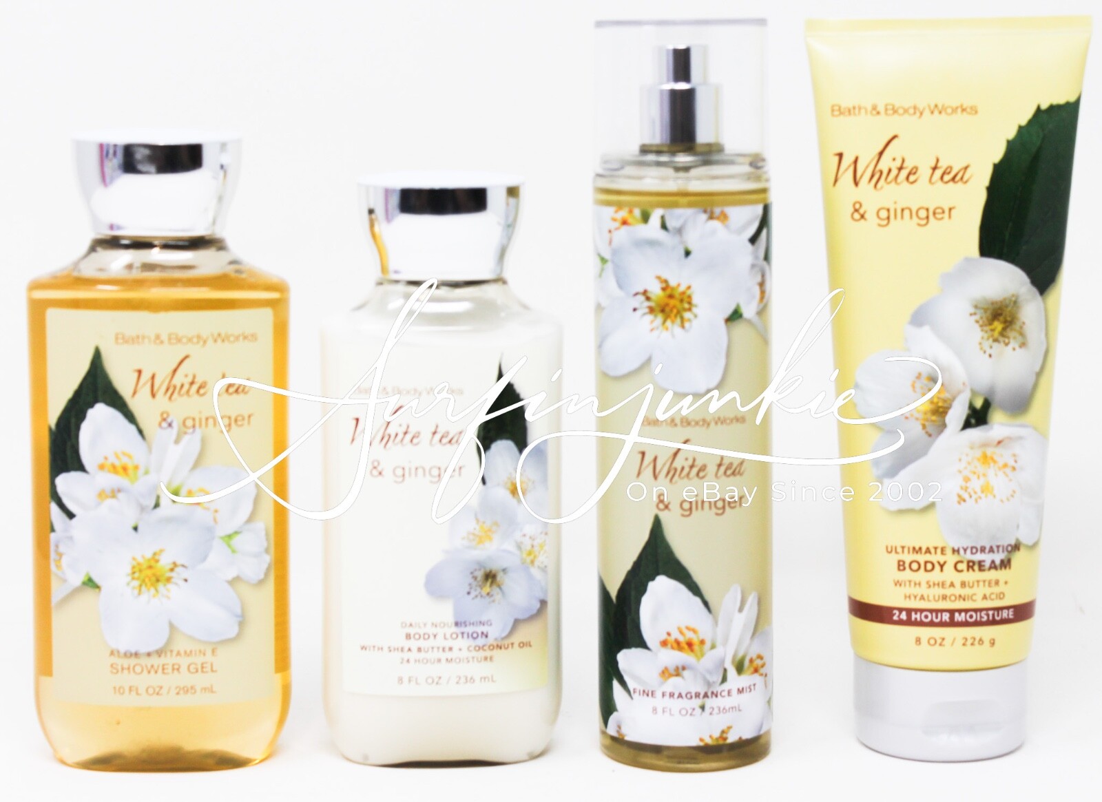 Bath & Body Works White Tea & Ginger Body Spray Mist Lotion Cream