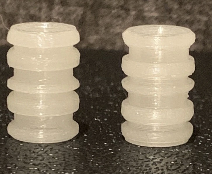 Cuentas de cuchillo texturizadas que brillan en la oscuridad, paquete de 2, cuentas de cordón, impreso en 3D, EDC Foto 3 de 4