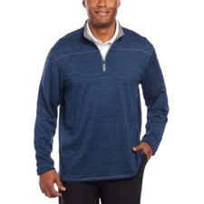 Pebble Beach Golf Performance 1/4 Quarter  Zip Pullover PGA Tour Navy Blue Mens