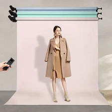 Motorized Electric 3-Roller Cloth Background Support System Wall Mount w/Remote