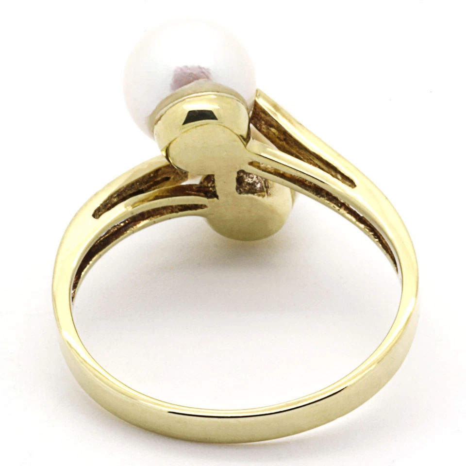 Ring 585 Gelbgold mit Zuchtperlen - Bild 4 von 4