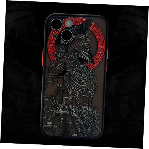 Cool Phone Case with 3D Embossed Compatible for Clear iPhone 13 Mini Gladiator