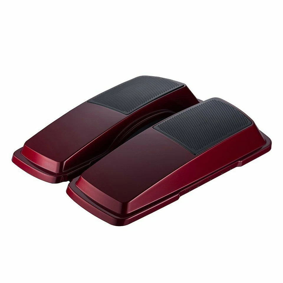 Merlot Sunglo 6x9 Saddlebag Speaker Lids Fits 2006-2013 Harley FLTR FLHX - Image 2 of 4