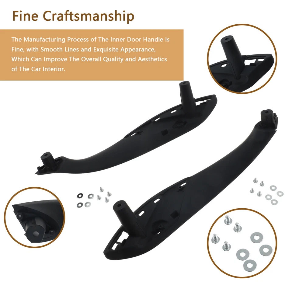 Kit de moldura de manija de puerta interior negra izquierda + derecha para BMW 428i 435i xDrive Gran Coupé Foto 4 de 4