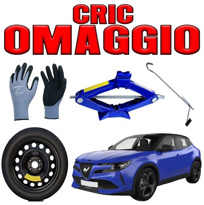 Platzsparend Notrad 4Fori Messen Rad 16 Alfa Romeo Junior Set Cric Handschuhe