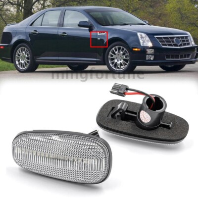 2PCS For Cadillac STS 2005-2011 Corvette Fender Side Marker Turn Signal Light