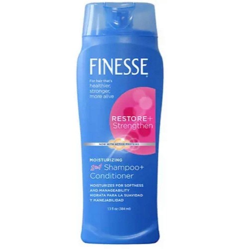 Finesse 2-in-1 Moisturizing Shampoo & Conditioner Restore Strengthen 13Oz 9 Pack