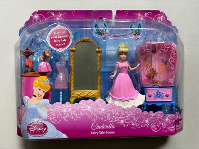 Disney Princess Cinderella Fairy Tale Scene Doll Figure Playset with 2 Mice