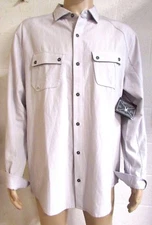 Spyder Men's Twist Long Sleeve Button Down Shirt Merino Wool Blend Cirrus XL NWT