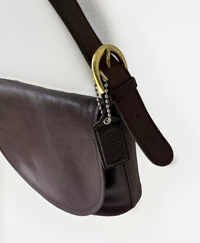 Vintage 1995 COACH Brown Leather FLETCHER Shoulder Bag Messenger Crossbody 4150 - Picture 6 of 17