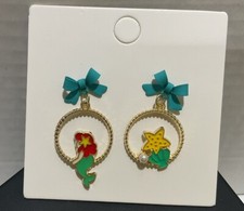Little Mermaid Handmade Dangling Earrings For Girls New Pierced