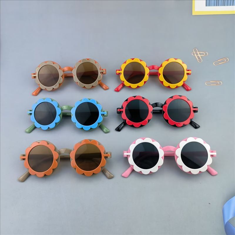 Kids Cute Flower Sunglasses Color Girls Boys Baby Children Toddler