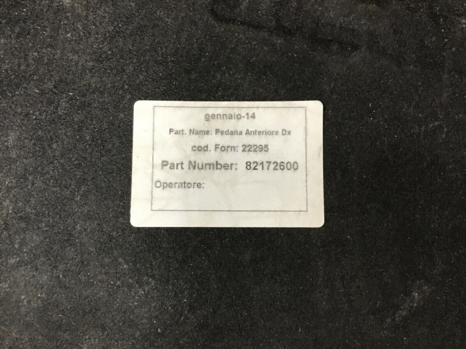 Maserati GranTurismo M145 2015 Right front insulation 82172600 pedana anteriore