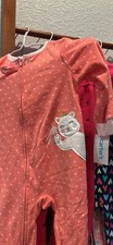 5 Pairs Footed Fleece Pajamas Zipper 24M-2T Warm Footie